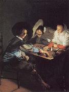 Judith leyster A Game of Tric Trac painting